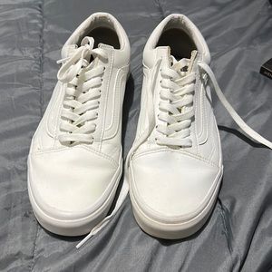 White leather vans